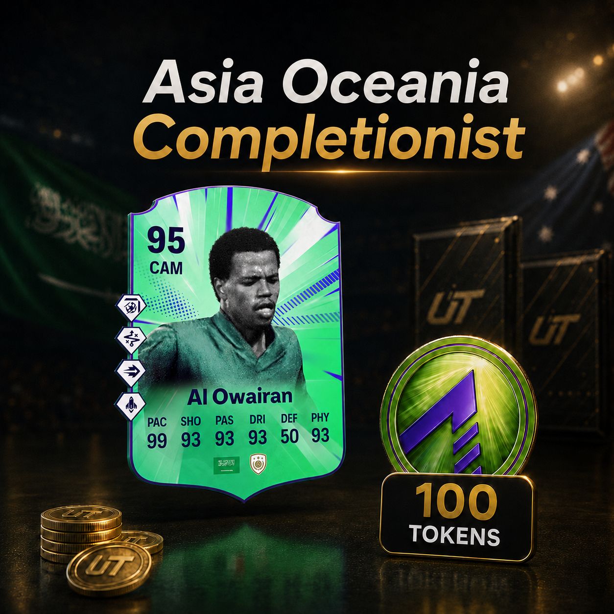 Asia Oceania Completionist - Al Owairan - 100 Tokens